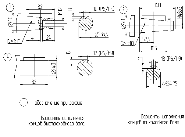 Присоединительные размеры редуктор 1Ч-160