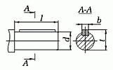 Присоединительные размеры цилиндрических валов редуктора 1Ц3У-160